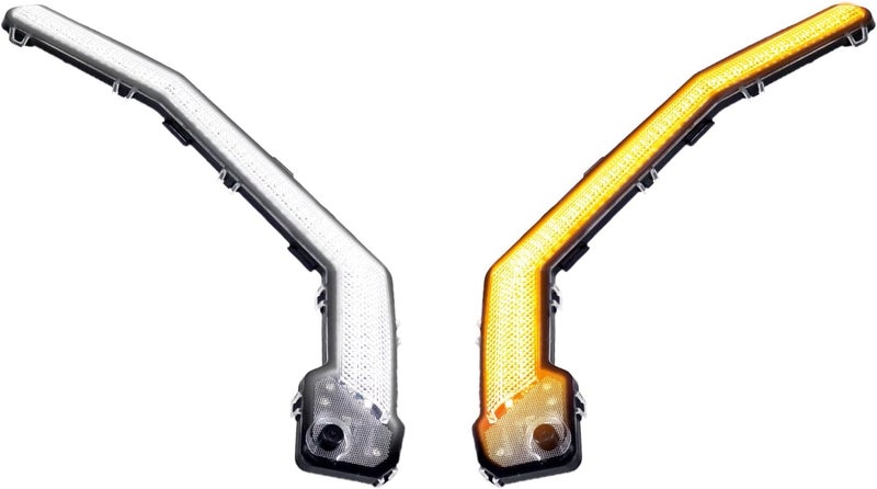 Tavaray X3 Fang Lights – LED White DRL & Amber Turn Signal, Street Legal Front Signature Accent Lights Compatible with Can Am Maverick X3 XDS XRS Max Turbo R 2017 2018 2019 2020 2021 2022 2023 - Image 1